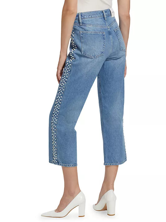 Atelier Le Jane Crop Daylight Pearl Denim - Cropped & Ankle Frame 