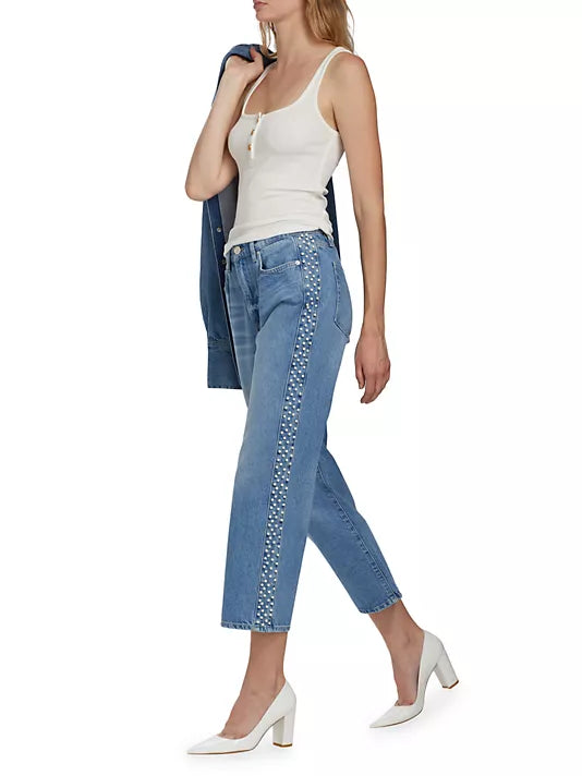 Atelier Le Jane Crop Daylight Pearl Denim - Cropped & Ankle Frame 