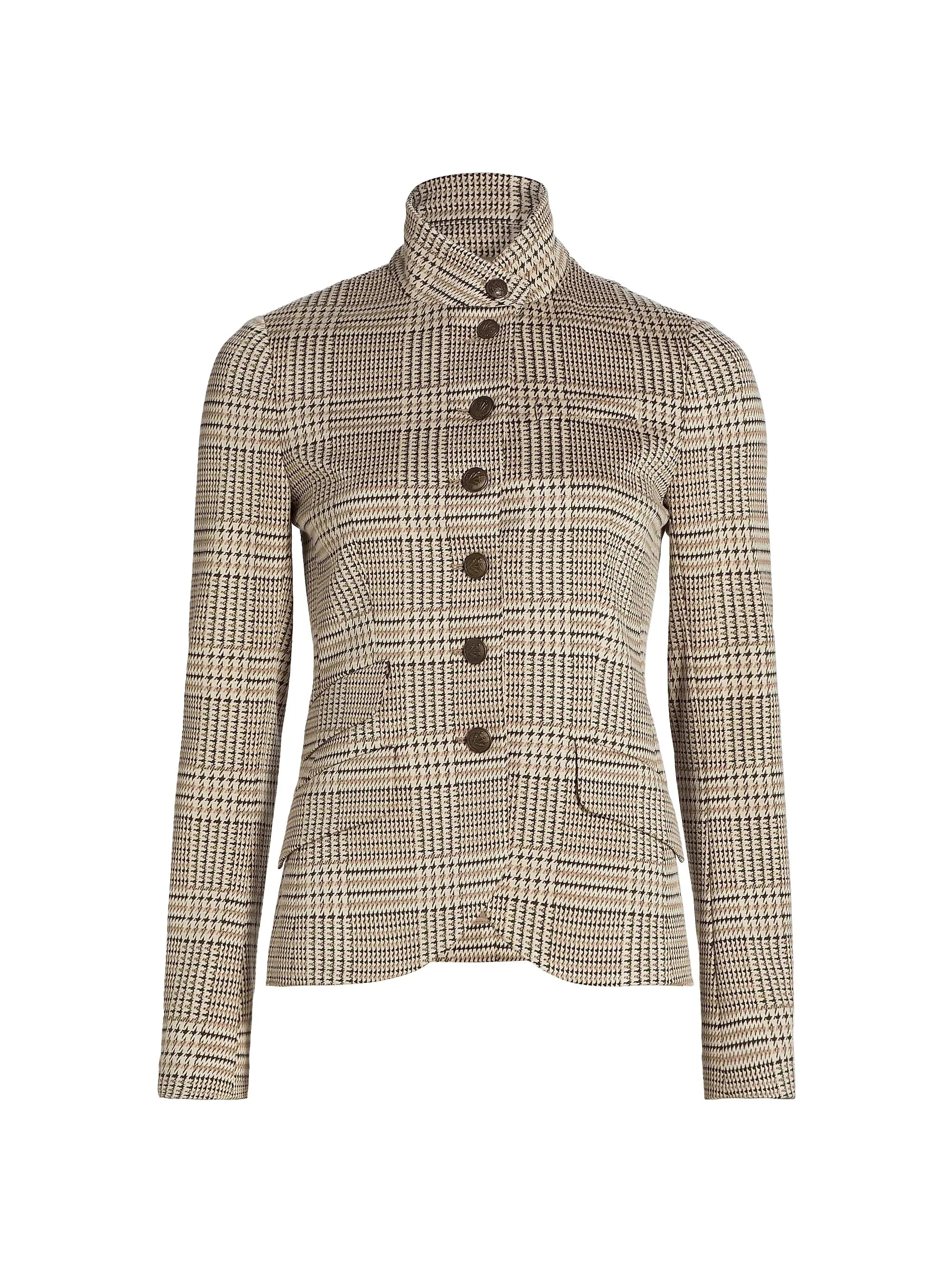 Slade Ponte Single-Breasted Blazer Tan Multi Jackets - Blazers rag &amp; bone 