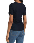 Remus Ruched T-Shirt Navy Tops - Tees Veronica Beard 
