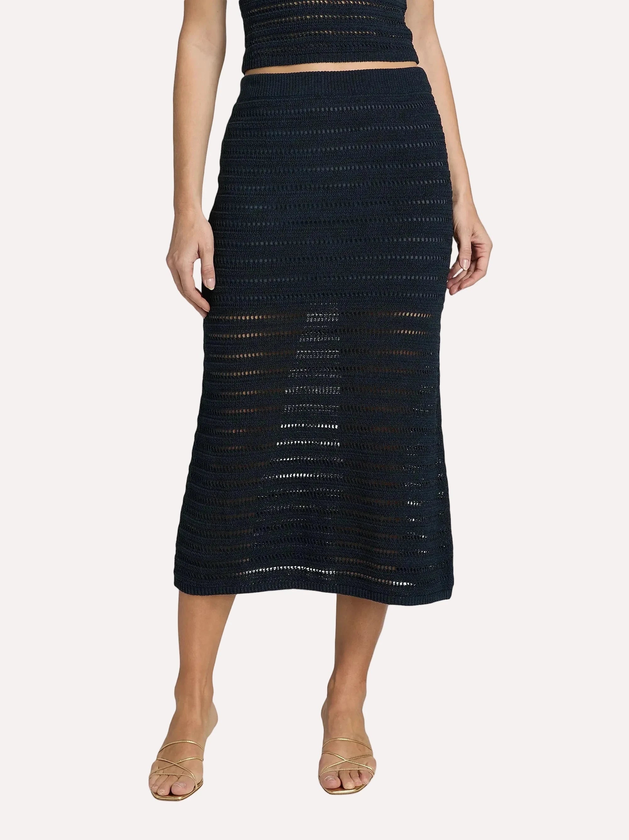 Lana Skirt Night Blue Skirts - Midi A.L.C 
