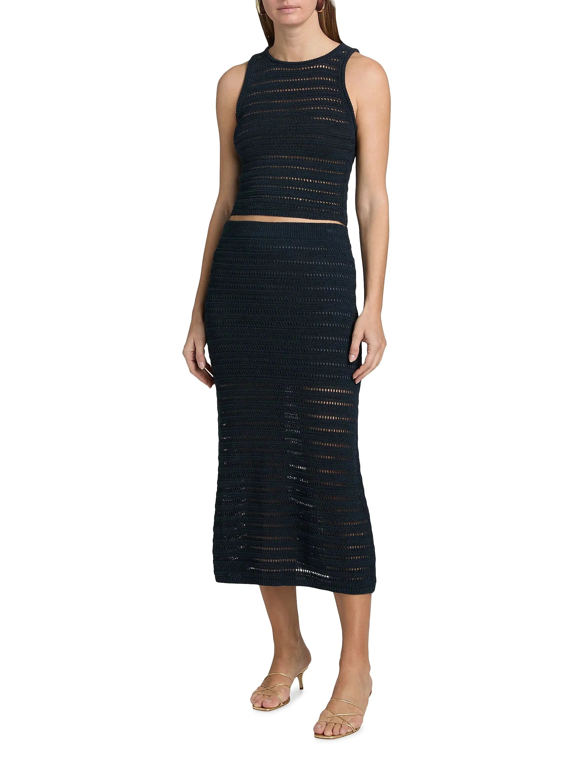 Lana Skirt Night Blue Skirts - Midi A.L.C 