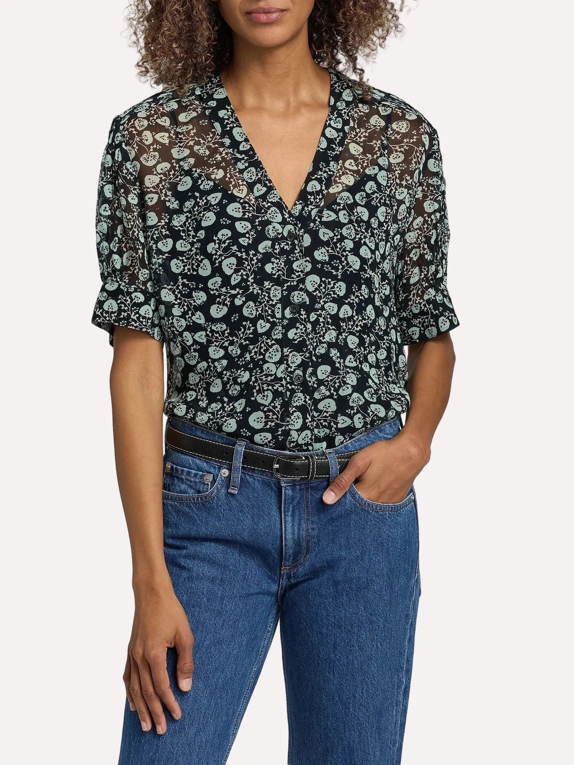 Taylor Floral Shirt Floral Sal Tops - Blouses rag & bone 