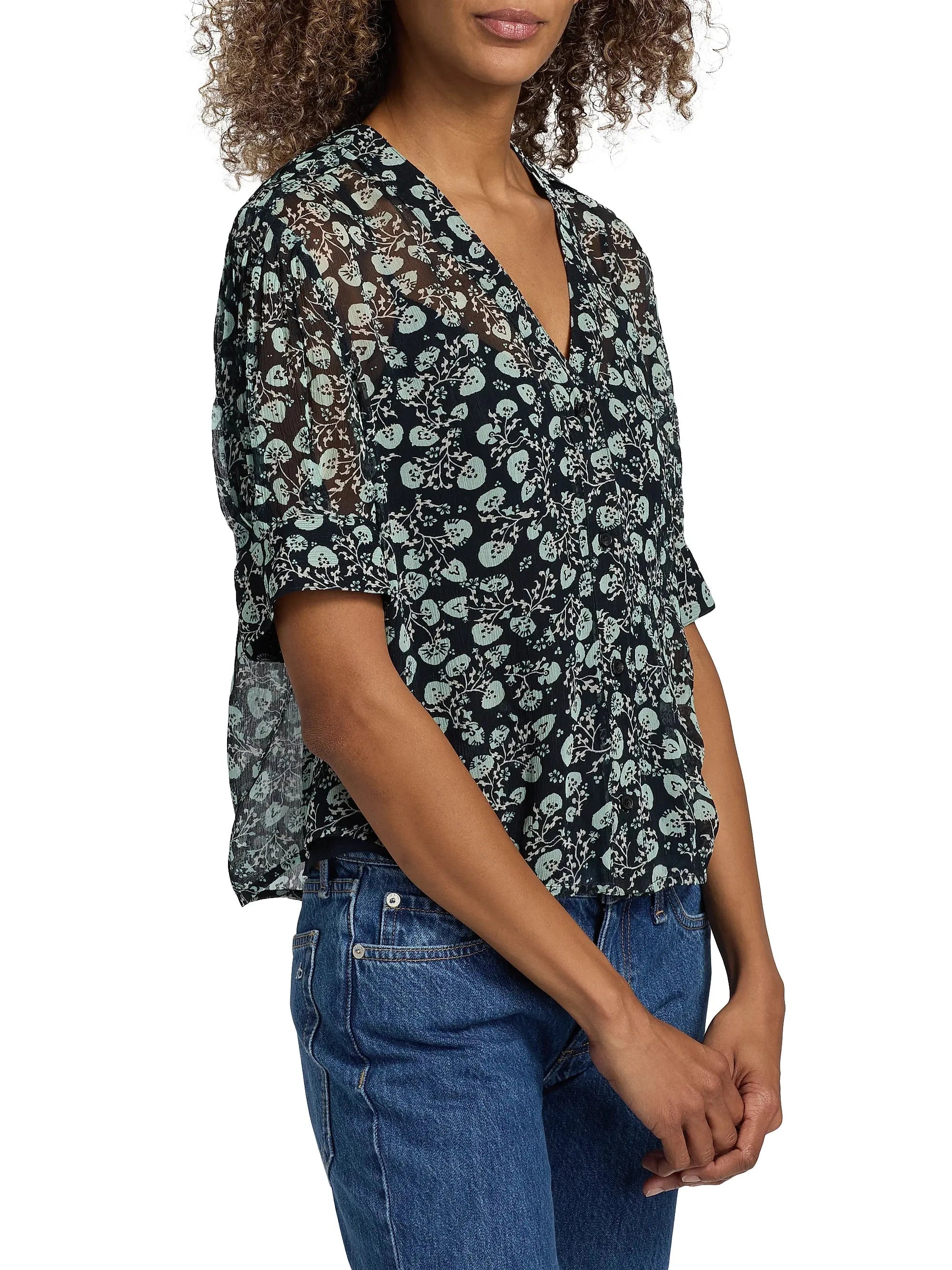 Taylor Floral Shirt Floral Sal Tops - Blouses rag & bone 