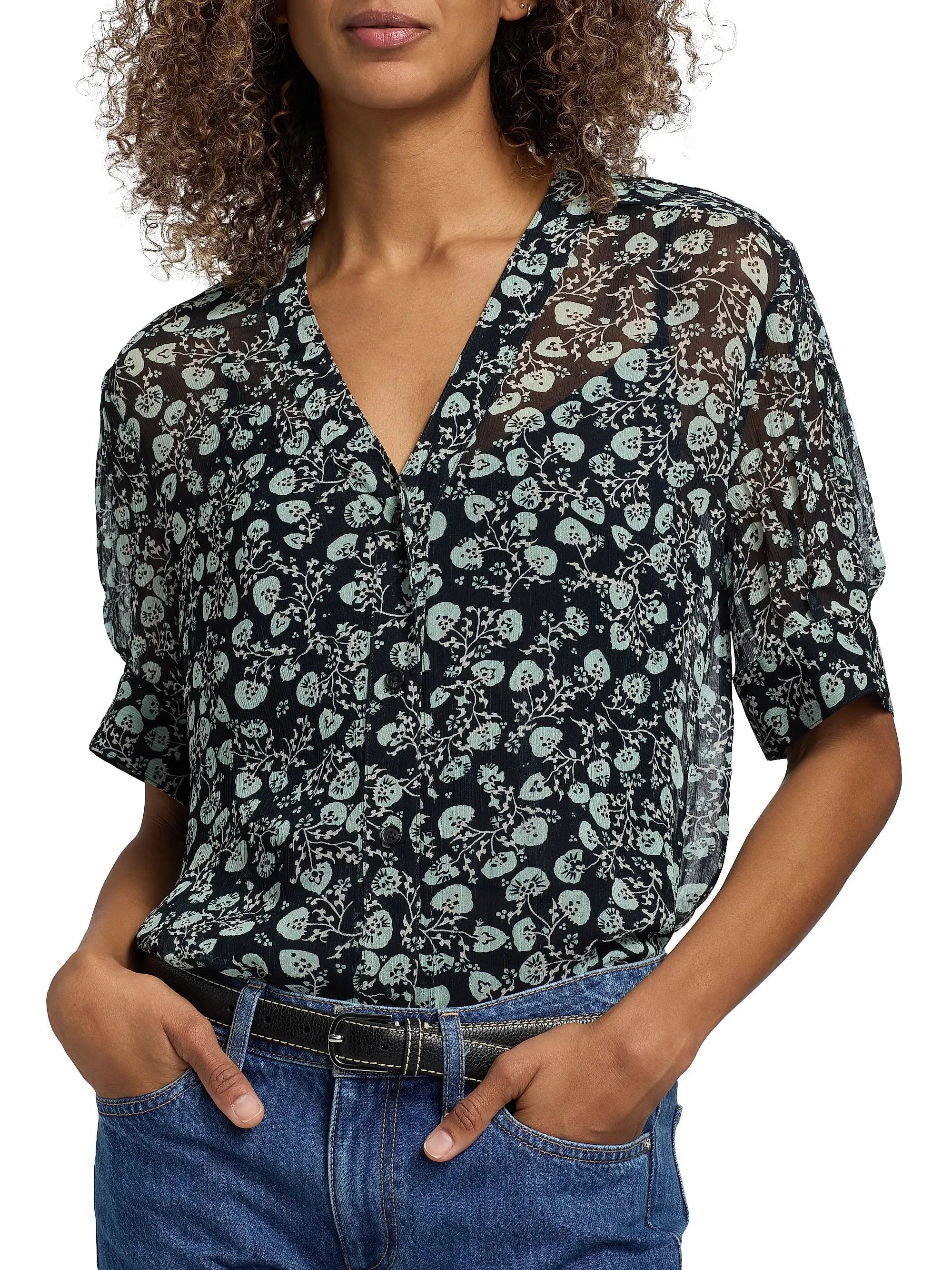 Taylor Floral Shirt Floral Sal Tops - Blouses rag & bone 