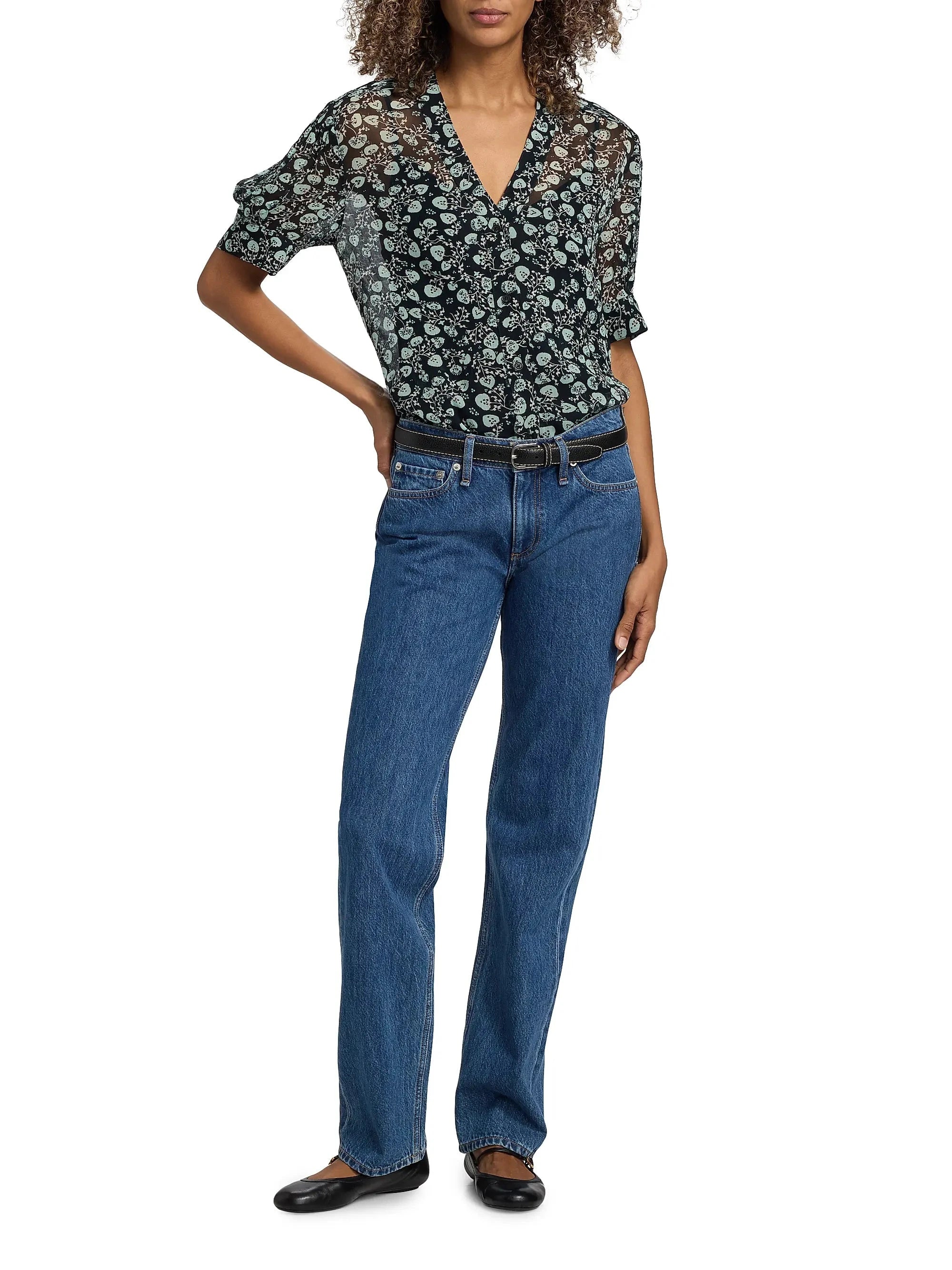 Taylor Floral Shirt Floral Sal Tops - Blouses rag & bone 
