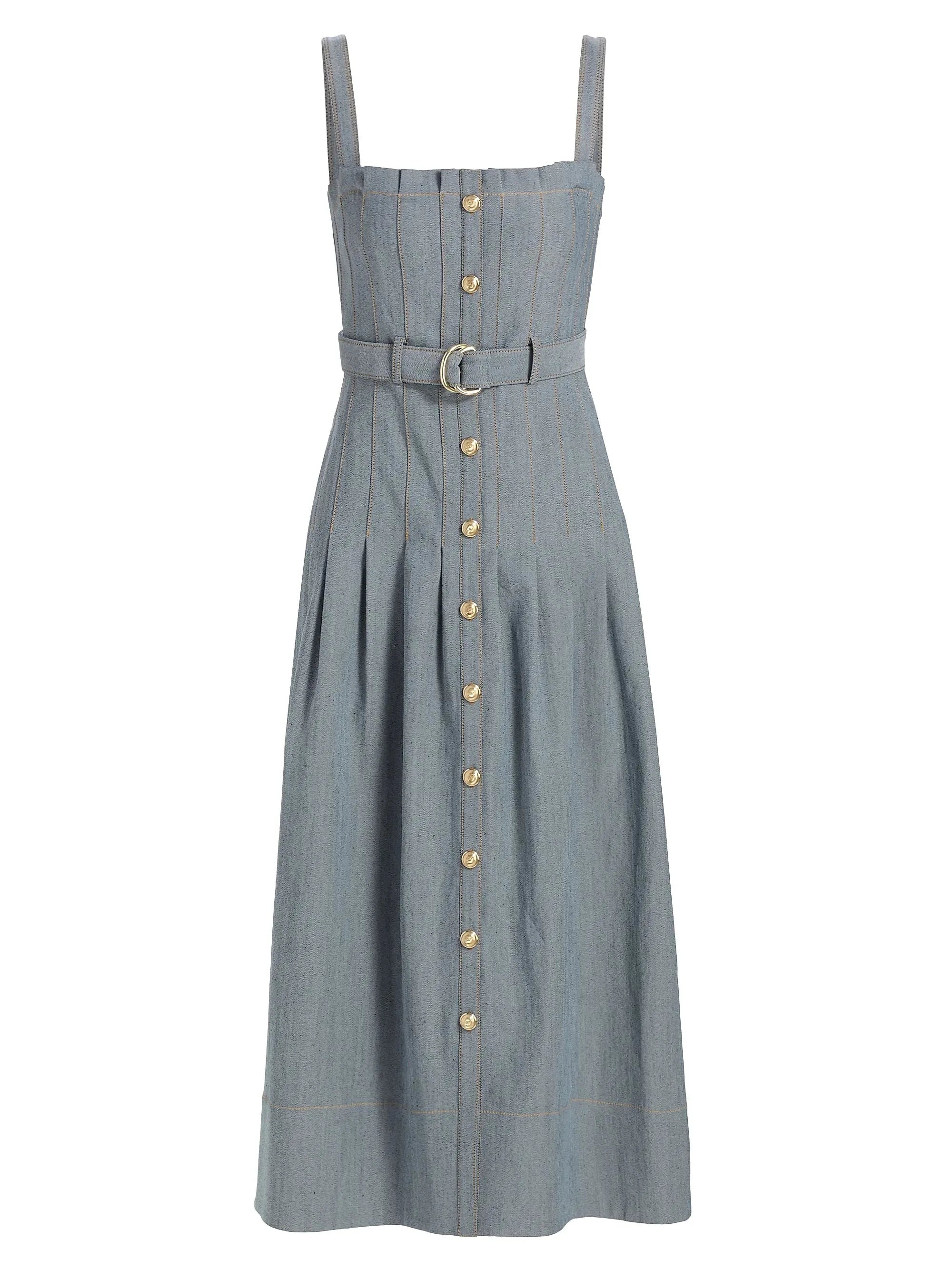 Branwen Denim Dress Light Indigo Dresses - Midi Cinq A Sept 