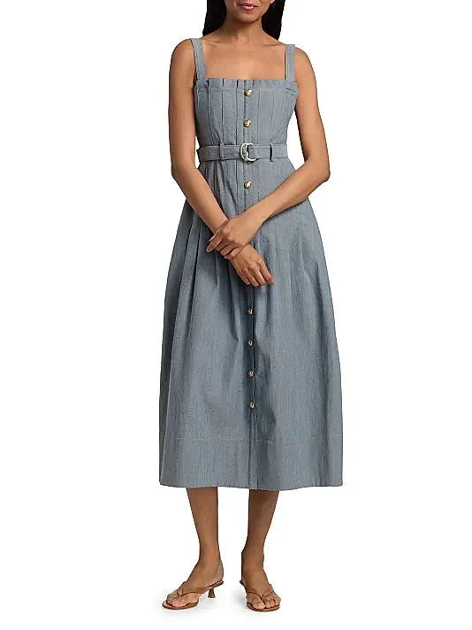 Branwen Denim Dress Light Indigo Dresses - Midi Cinq A Sept 
