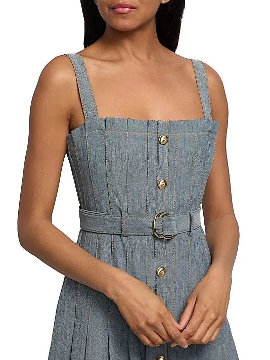 Branwen Denim Dress Light Indigo Dresses - Midi Cinq A Sept 