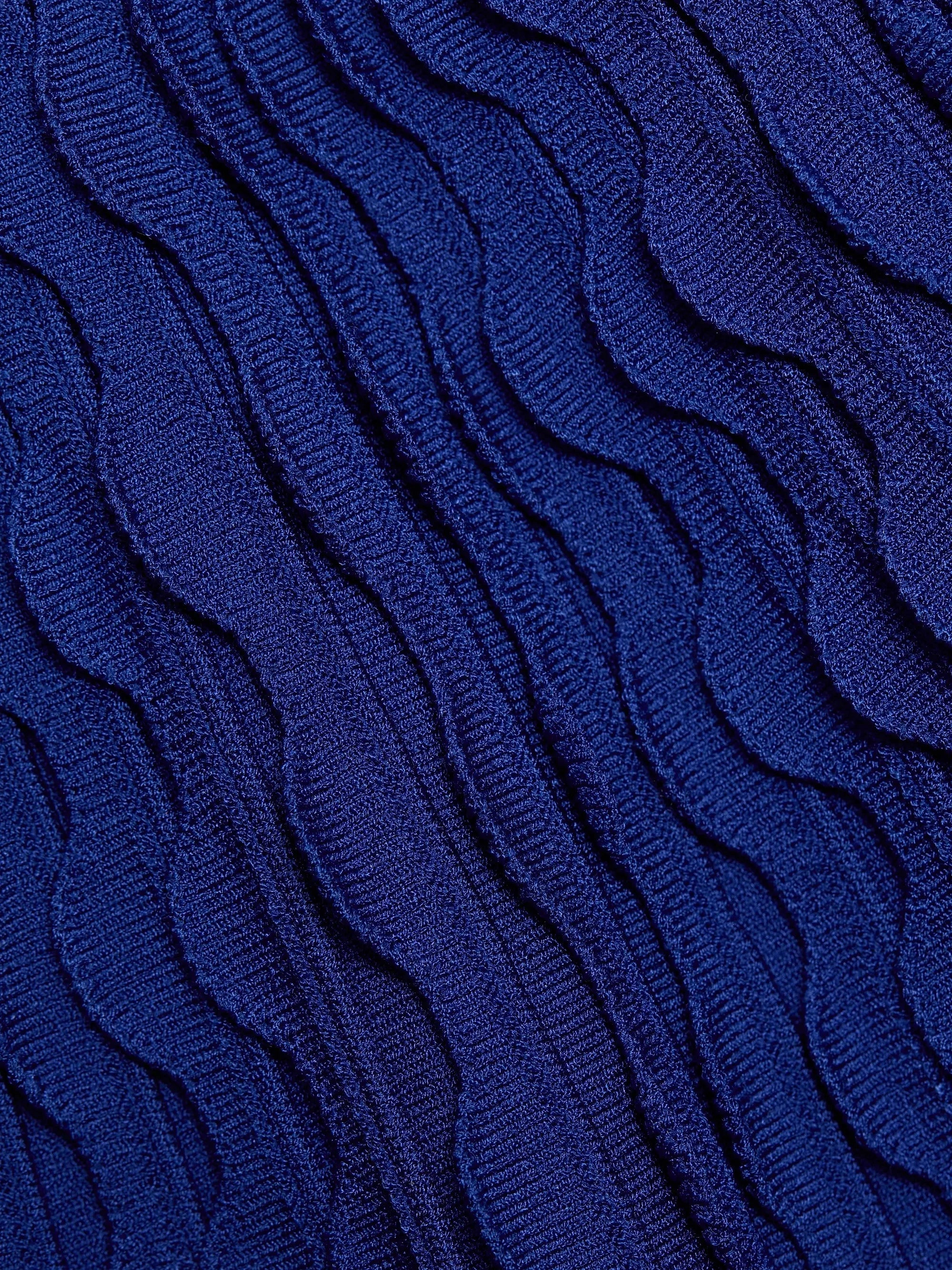 Vanna Scalloped Knit MIni Dress Blueberry Dresses - Short Simkhai 