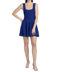 Vanna Scalloped Knit MIni Dress Blueberry Dresses - Short Simkhai 