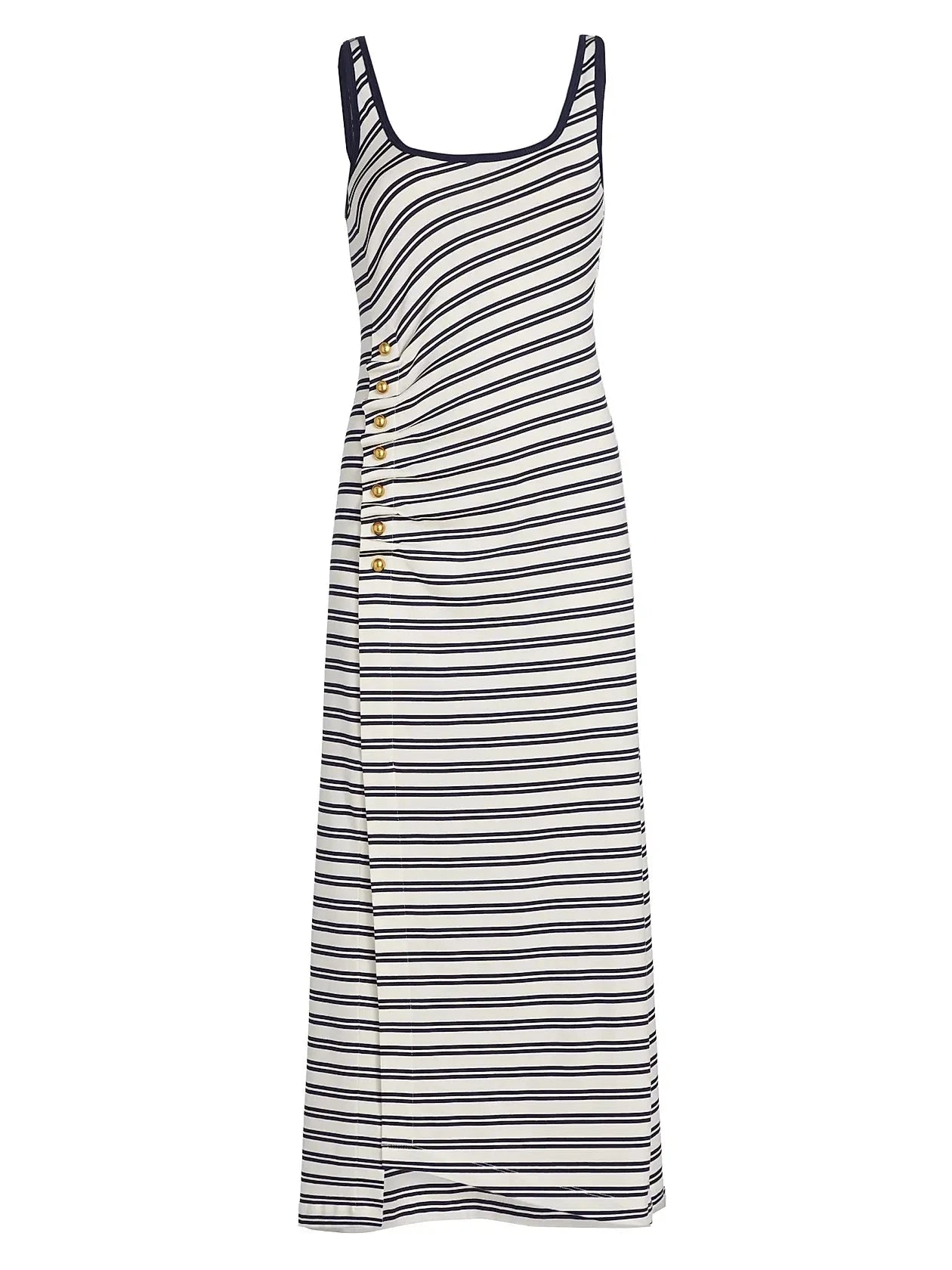 Becker Cotton Jersey Midi Dress Midnight Stripe Dresses - Midi Simkhai 