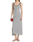 Becker Cotton Jersey Midi Dress Midnight Stripe Dresses - Midi Simkhai 