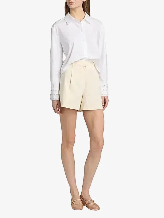 Largaux Top Optic White Tops - Button Down Tanya Taylor 