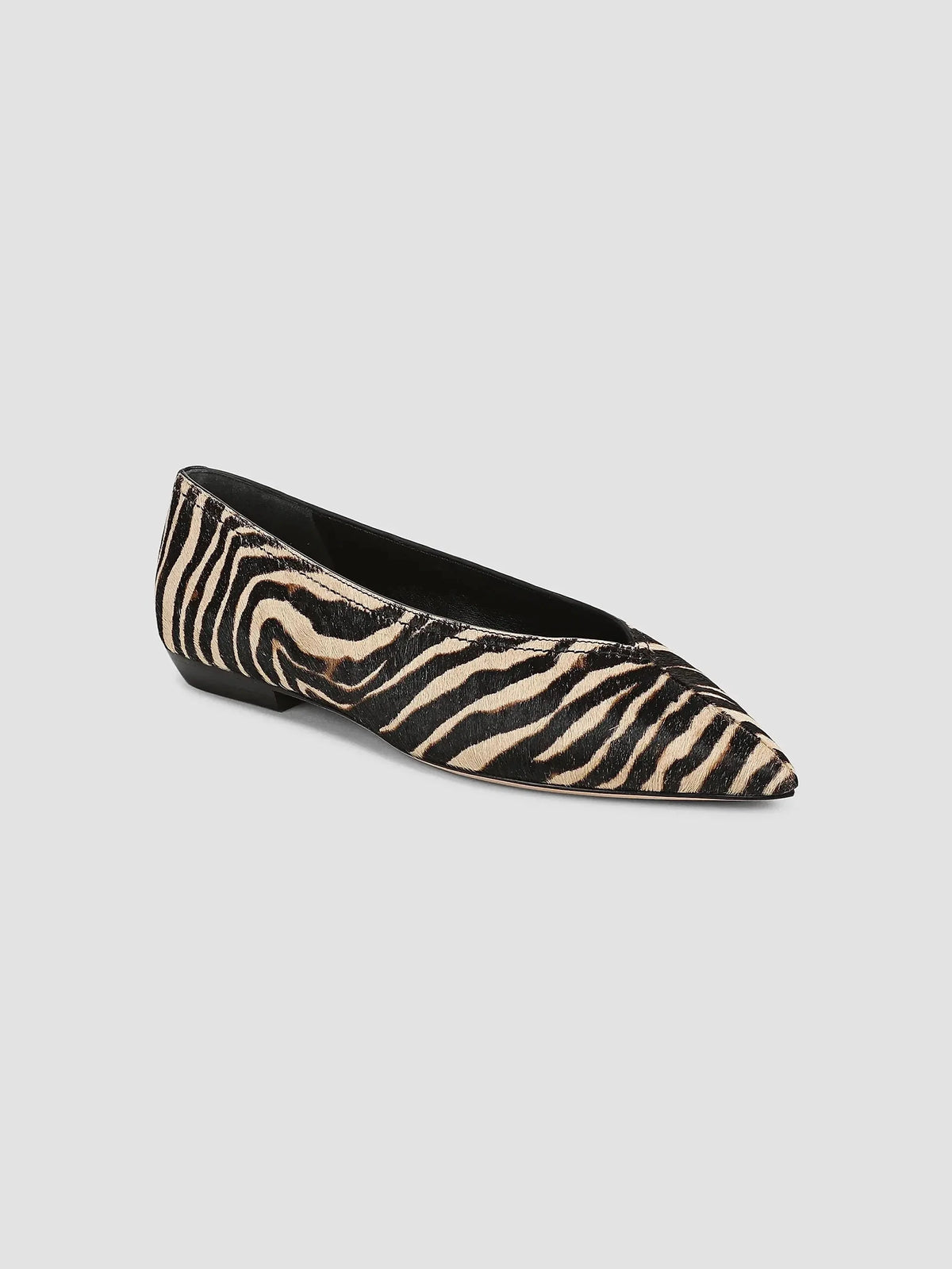 Bancroft Calf Hair Flat Ziger Brown Flats - Ballet Veronica Beard - Shoes 