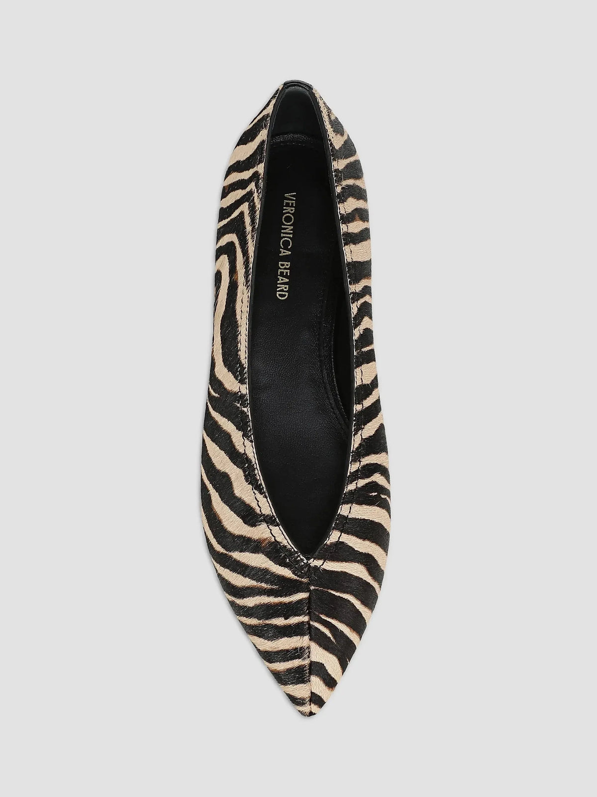 Bancroft Calf Hair Flat Ziger Brown Flats - Ballet Veronica Beard - Shoes 
