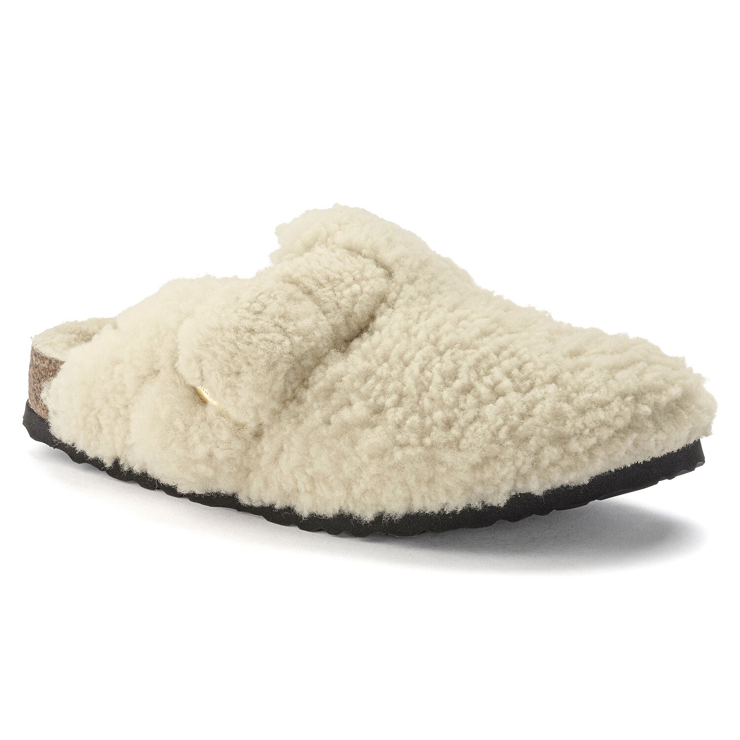 Boston Big Buckle Teddy Shearling Eggshell Shoes - Everyday Shoes Birkenstock 