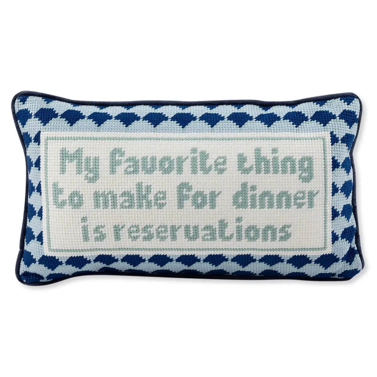 Reservations Needlepoint Pillow Home Decor - Pillows Furbish 