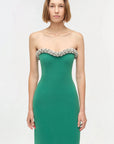 Riona Bustier Gown Kelly Green Dresses - Maxi Simkhai 