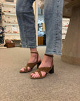 Jojo Heel Tan Suede Sandals - Heeled Sandals Silent D 