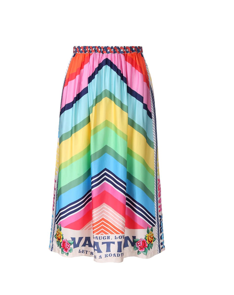 Alexa Printed Midi Skirt Skirts - Midi Me369 