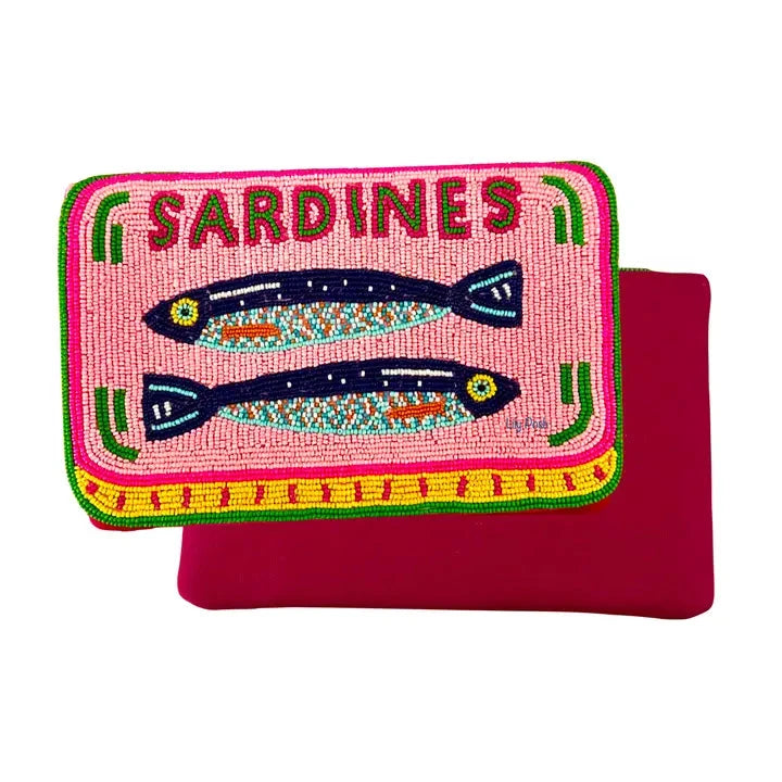 Beaded Sardines Clutch/Crossbody Bag Clutch Lily Posh 