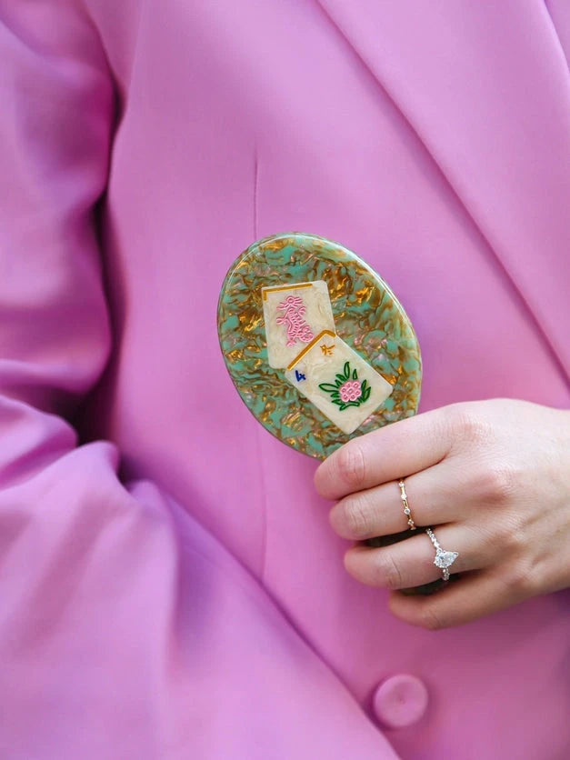 Hand Painted Flower Mahjong Handbag Hero Brush Beauty & Hair Solar Eclipse 