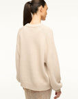 Wilson Sweater Oatmeal Sweater - V-Neck Staud 