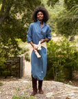 Rory Maxi Shirtdress Vintage Stonewashed Indigo