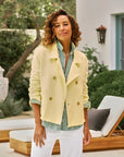 Mini Belfast Fleece Crop Peacoat Canary Outerwear - Longsleeve Frank & Eileen 