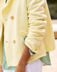 Mini Belfast Fleece Crop Peacoat Canary Outerwear - Longsleeve Frank & Eileen 