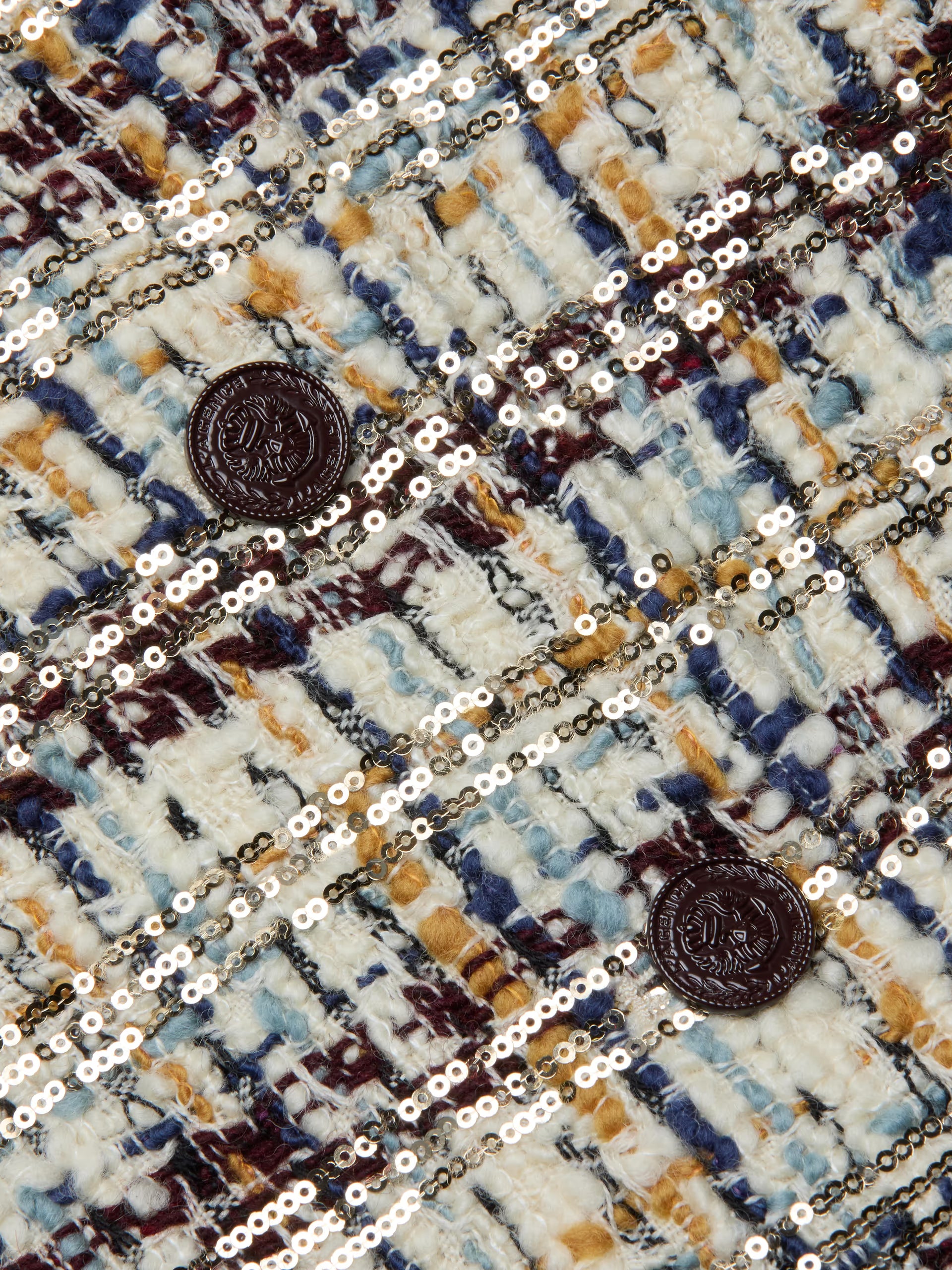 Kasey Jacket Multi Tweed Gold Sequins Jackets - Blazers L'Agence 