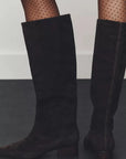 Kaias Boot Chocolate Suede Knee High Boots Silent D 