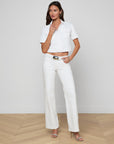 Kirstie Jean Shirt Jacket Blanc Jackets - Denim L'Agence 