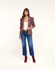 Karima Tweed Blazer Merlot Red/Ecru Jackets - Blazers L'Agence 