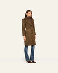Laney Coat Dark Java Multi Leopard Outerwear - Longsleeve L'Agence 