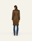 Laney Coat Dark Java Multi Leopard Outerwear - Longsleeve L'Agence 