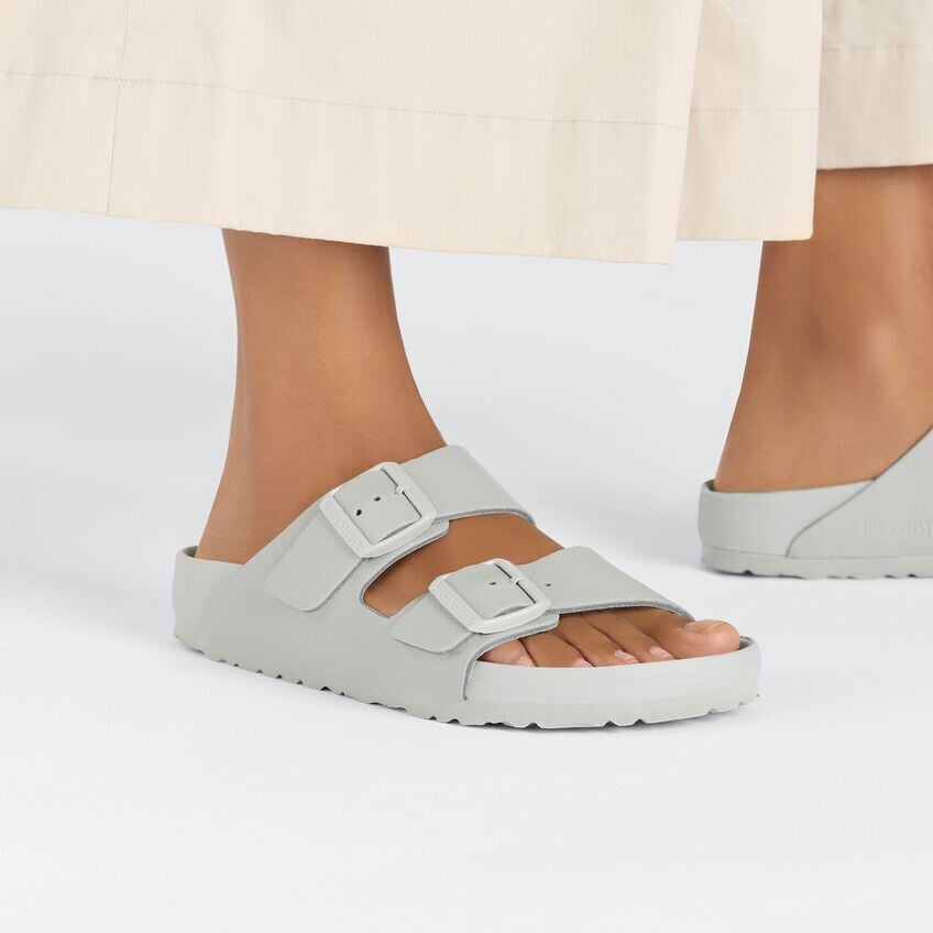 BIRKENSTOCK Arizona BS Mineral Gray Sandals - Flat Sandals Birkenstock 