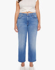 The Mid Rise Rambler Zip Ankle Piece By Piece Denim - Straight Mother 