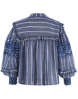 The Danielle Shirt Chambray Stripe Tops - Button Down The Shirt 