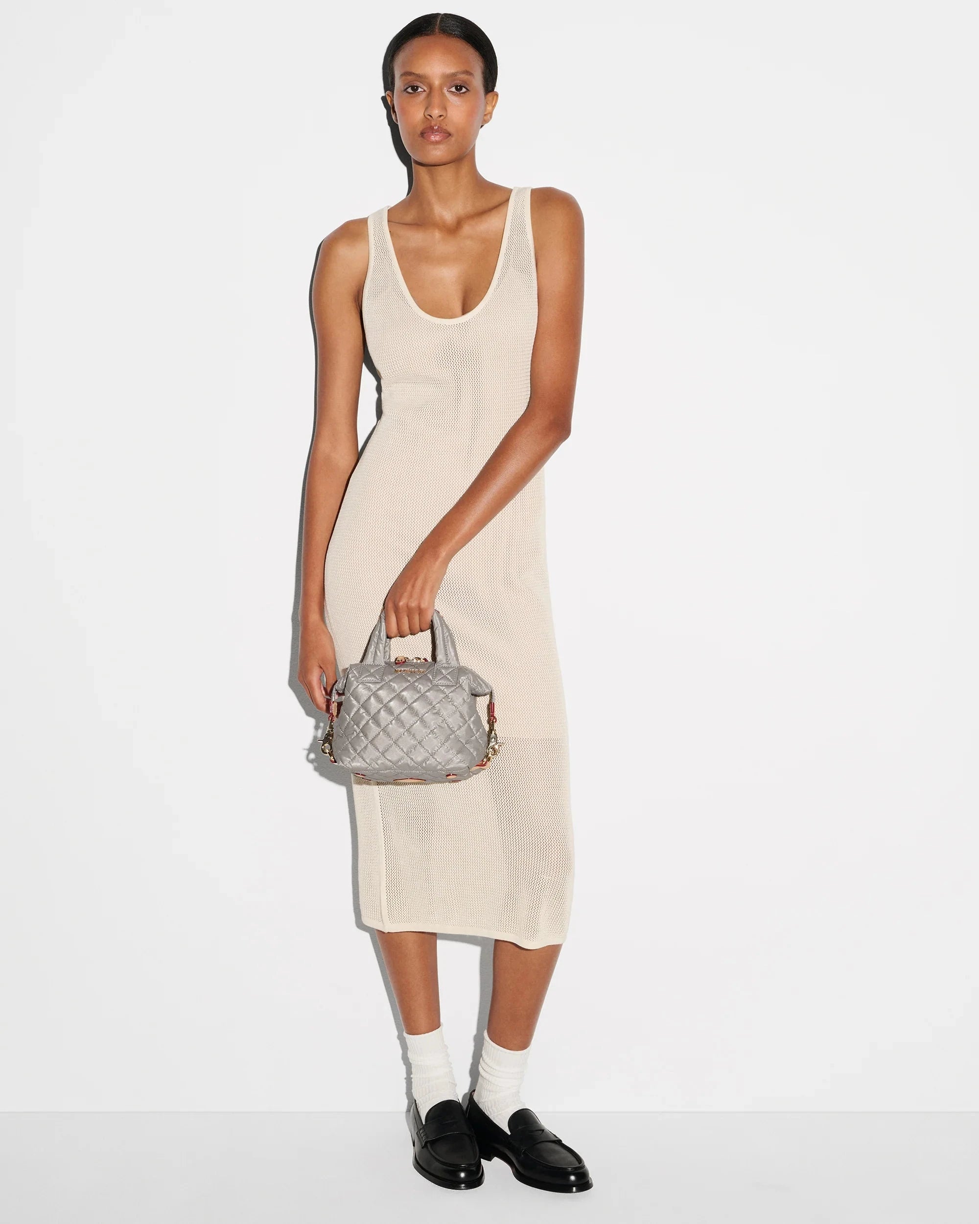 Micro Sutton Sable Pearl Metallic Tote & Satchel MZ Wallace 