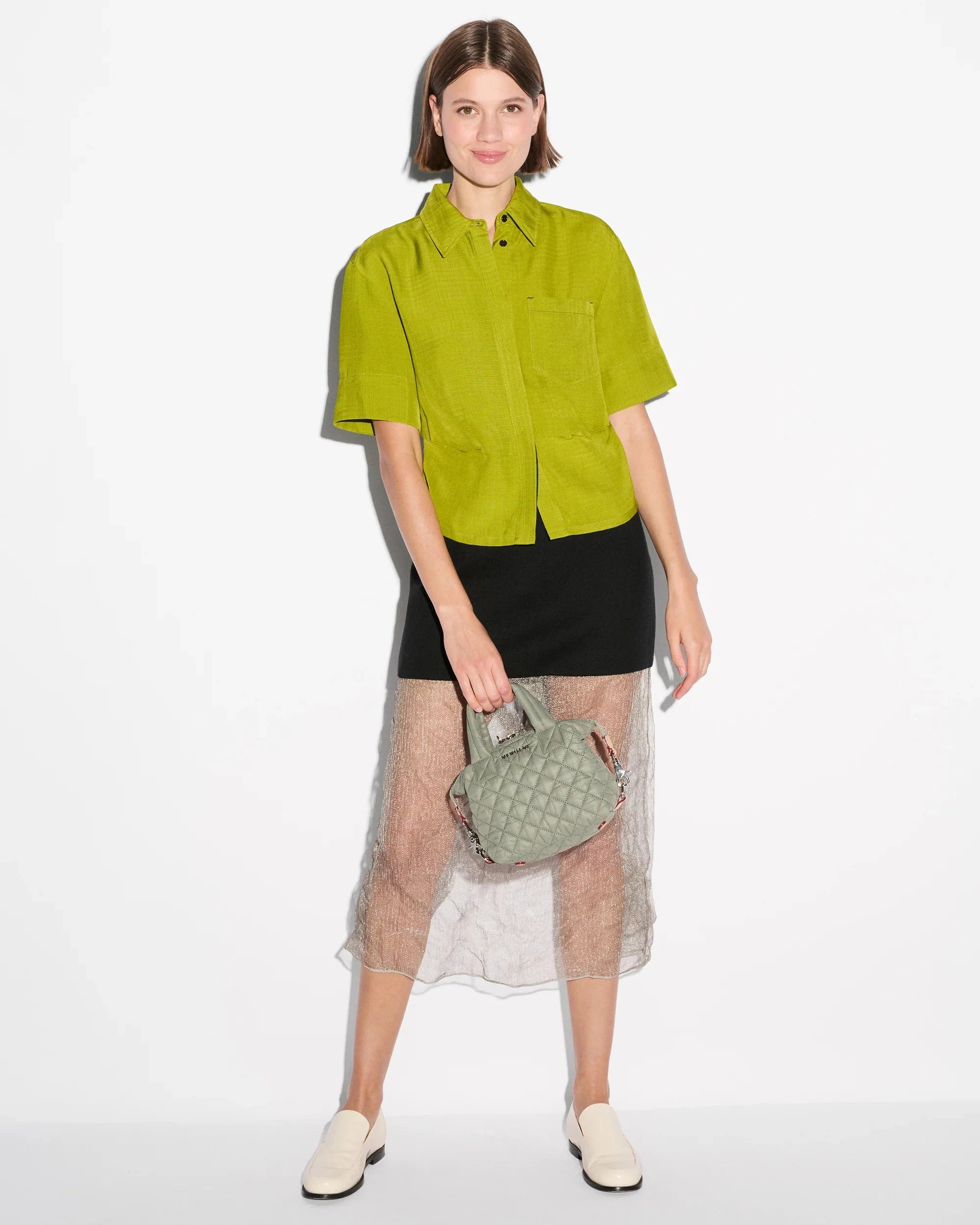 Micro Sutton Agave Green Crossbody MZ Wallace 