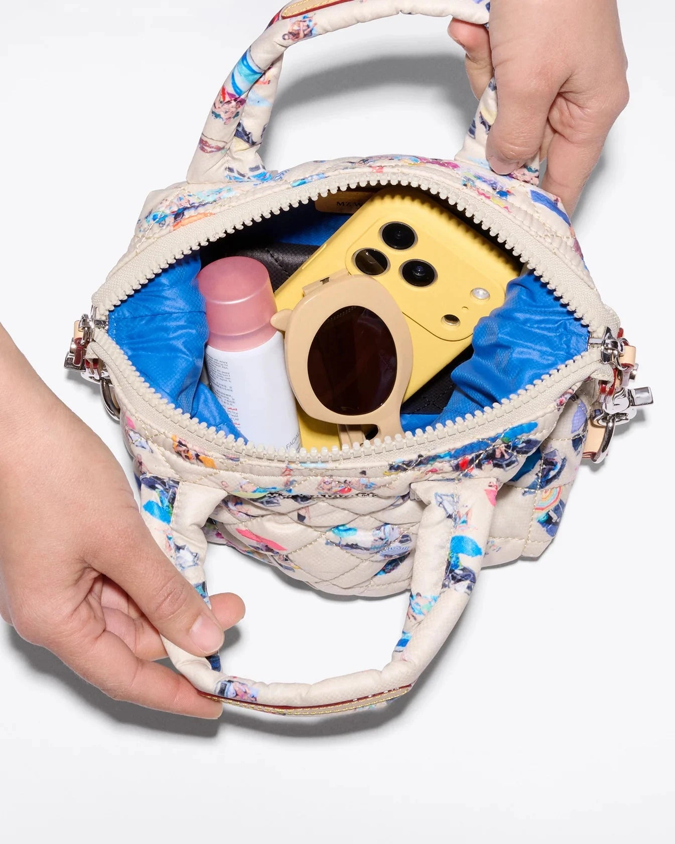 Micro Sutton Dede Beach Print Tote &amp; Satchel MZ Wallace 