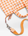 Micro Sutton Sunset Orange Gingham Crossbody MZ Wallace 