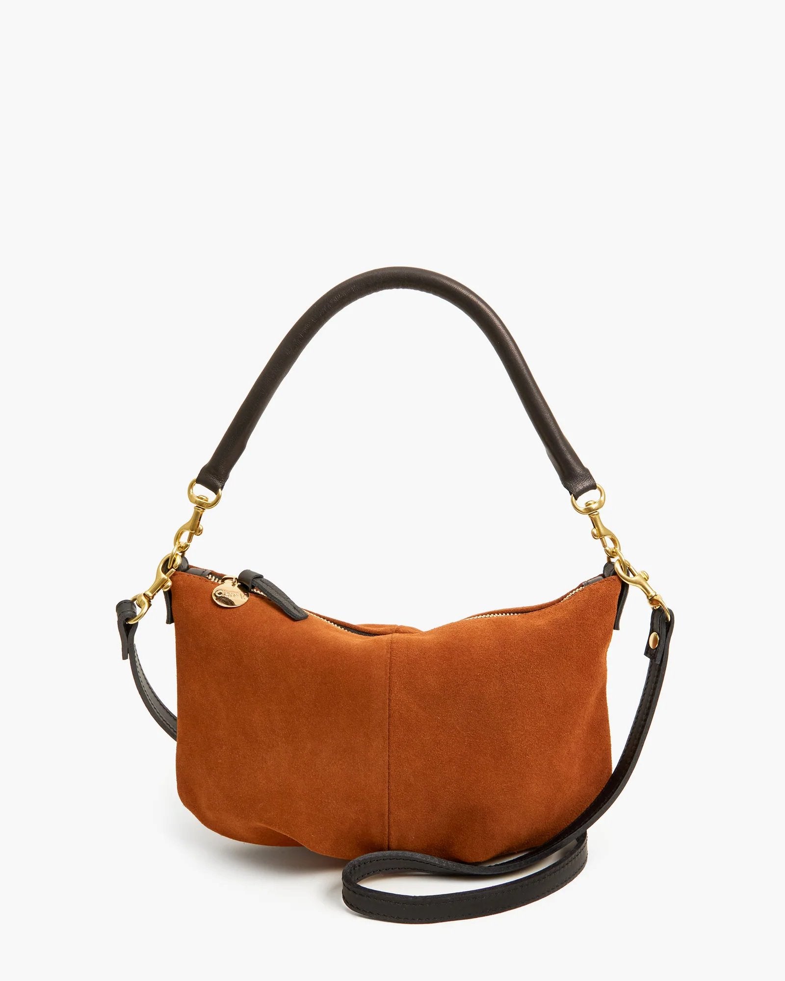 Petit Moyen Messanger Suede Chestnut Handbags - Hobo & Shoulder Clare V. 