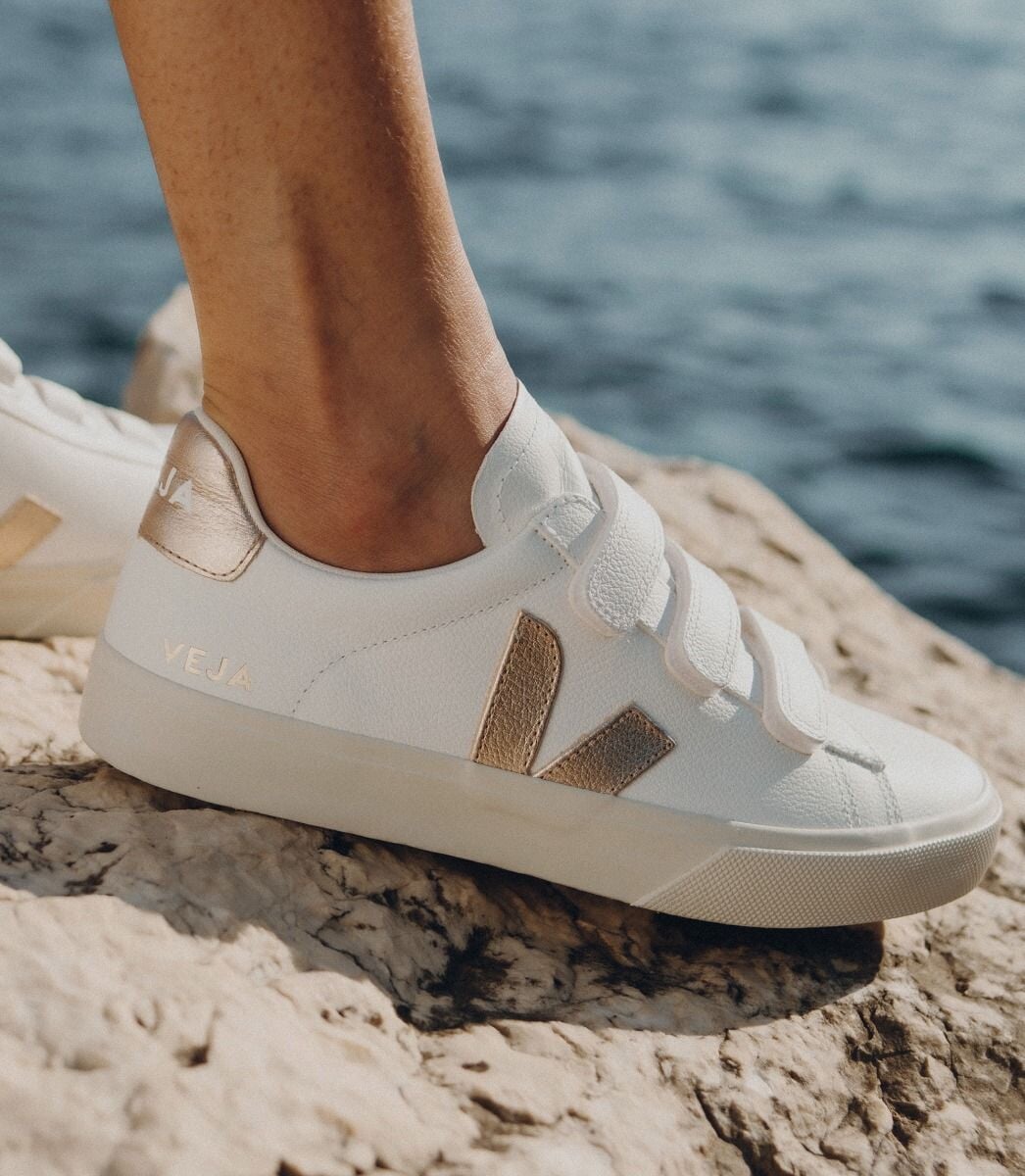 Recife Chromefree Leather White Platine Shoes - Sneakers Veja 