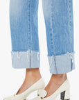 The Half Pipe Ankle Cuff Fray Last Bite Denim - Flare & Wide Leg Mother 