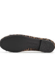 Chrissy Flat Sahara Black Leo Crinkled Patent Flats - Ballet Paul Green 