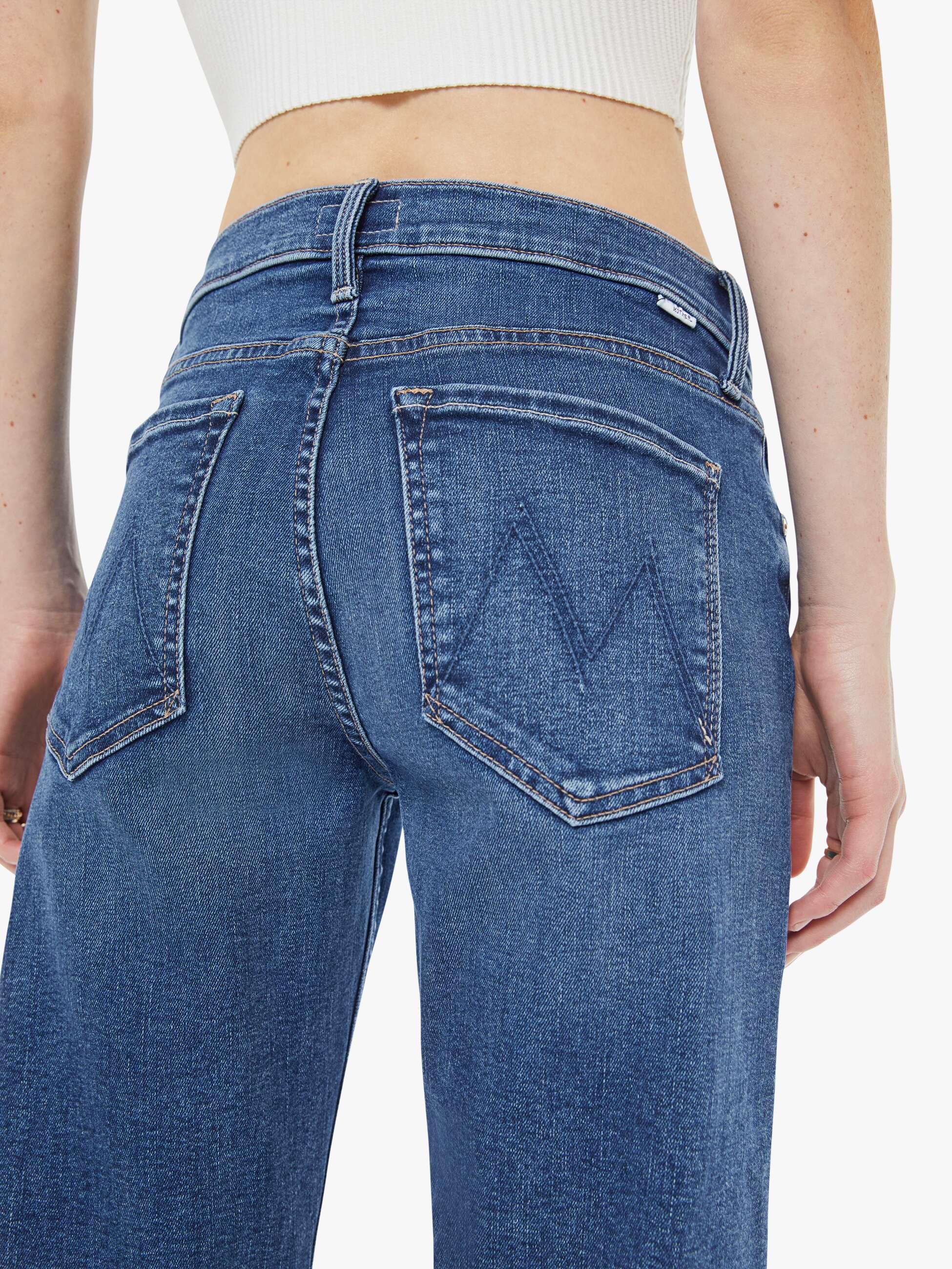 Newbie Ankle Fray Denim - Straight Mother 