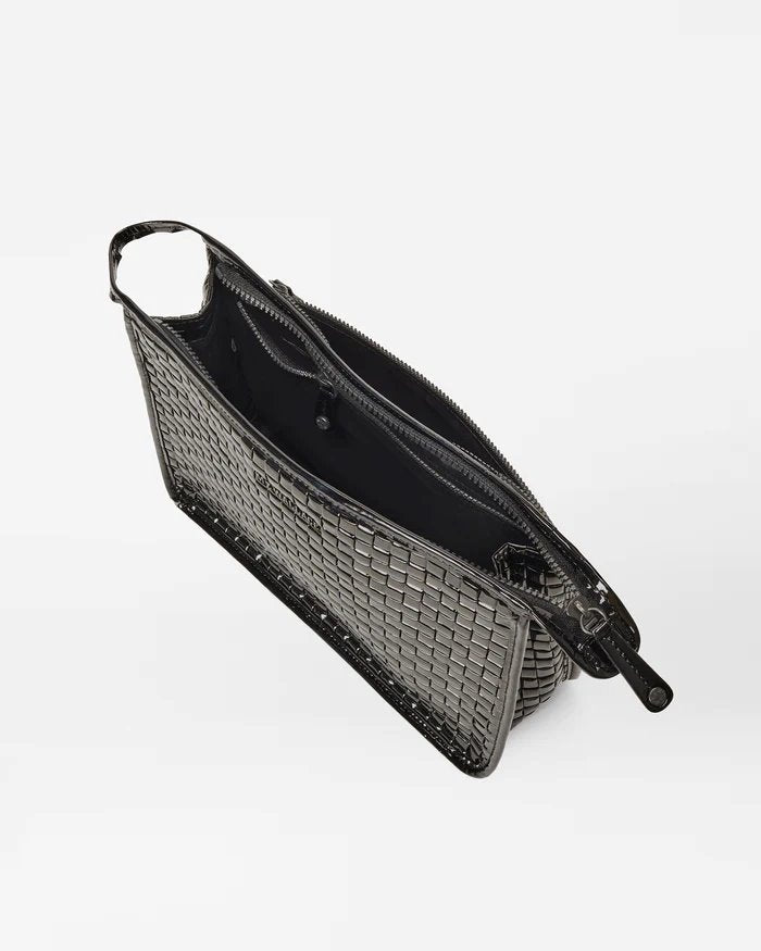 Woven Clutch Black Lacquer Handbags - Clutch MZ Wallace 